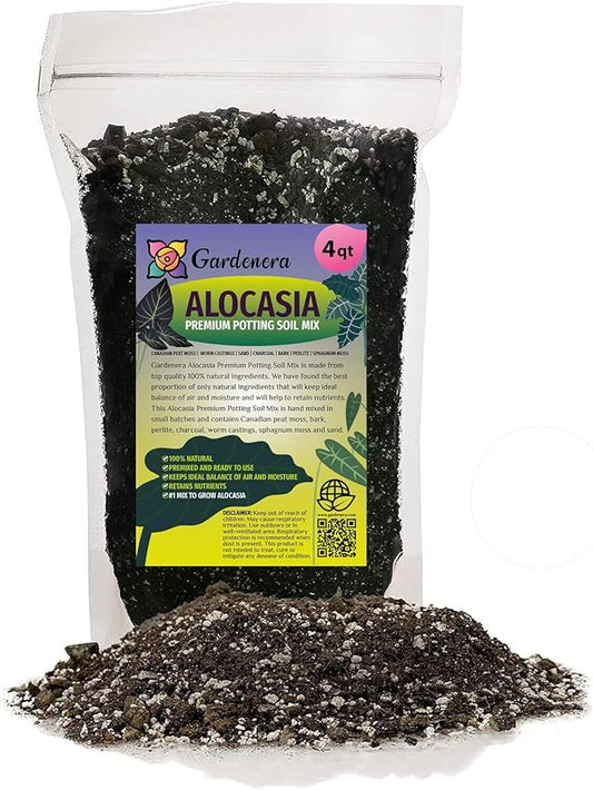 Gardenera Alocasia Potting Mix - Promote Strong Roots and Captivating Foliage with Our Premium Blend - 4 Quart, MAIN-ALOCASIA-4QT