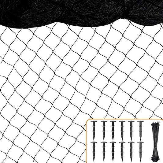 Bird Netting 50ft x 100ft, Heavy Duty Garden Net 1 inch Mesh Nylon Nettings for Chicken Coop Roof, Poultry Netting Deer Fence Trellis Net for Fruits Trees Plants