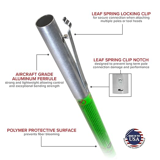 Jameson LS-6PKG-5 LS-Series Double Pulley Tree Pruner and Pole Saw Kit with Two 6-Foot Fiberglass Poles
