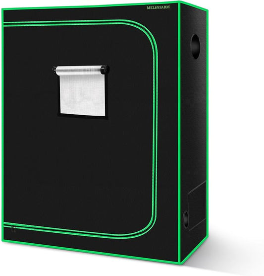 MELONFARM Small Grow Tent for Aerogarden，34”x18”x55” ，Hydroponics Growing System ，Highly Reflective 600D Diamond Mylar Canvas with Ventilation window and Floor Tray for Hydroponic Indoor Plant Growing