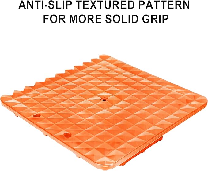 Seven Sparta Off-Road Base Stand Compatible with Hi Lift Jack PP Pad to Alleviate Jack Hoisting Sinkage（Orange）