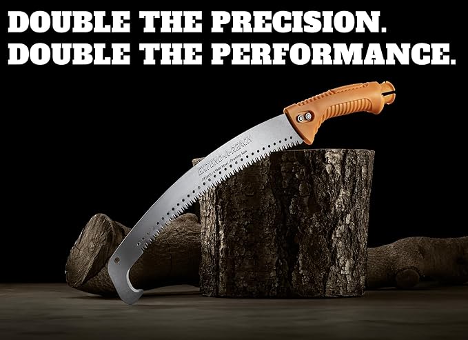 Pruning Manual Hand Saw // Hand Held or with Extension Manual Pole Saw for Tree Trimming // Fits All Extension Poles with Standard US Acme Thread // Tree Limb Hand Saw (Pole Sold Separately)