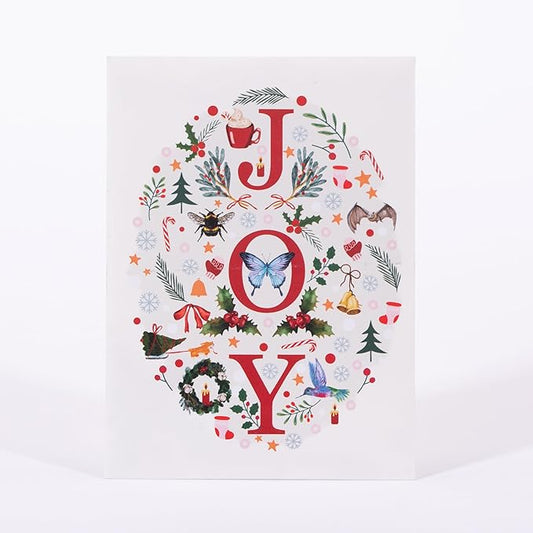 Holiday Joy- Wildflower Seeds Seed Packets - 25 Seed Packs - Perfect Eco-Friendly Gift oo Holiday Card for Gardeners & Friends - Non GMO Seeds