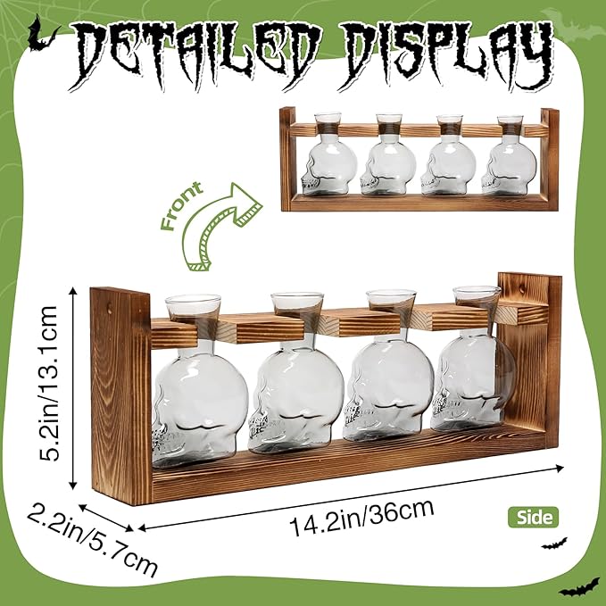 Plant Propagation Stations Halloween Skull Plant Terrarium Kit Glass Vases Gift for Father Air Planter Home Office Decor