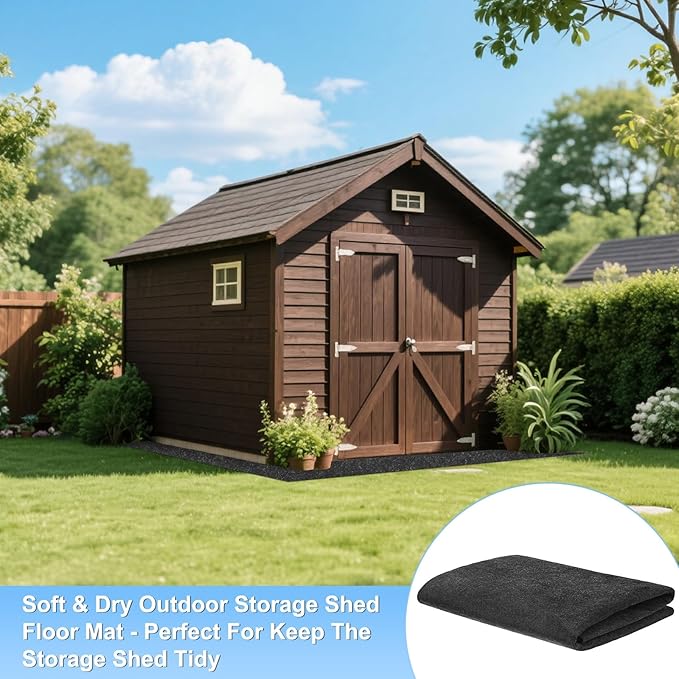 3MM Thickened Outdoor Storage Shed Mat, 4 x 3 FT Garage Floor Mats with Reusable, Washable, Non Slip, Durable for Protects Garage Floors/Driveways/Entrance Doors/Deck [Gray]