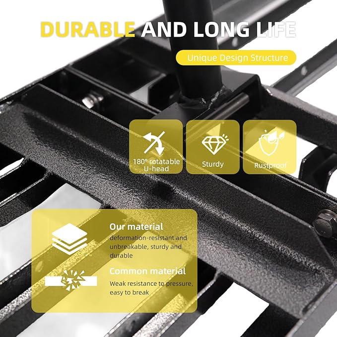 Lawn Leveling Rake Heavy Duty Stainless Steel Landscaping Tool, 34" X 9.4" Yard Leveling Rake with Sturdy Wire Rope Ideal for Backyard, Garden, Golf Course, Farm, Pasture