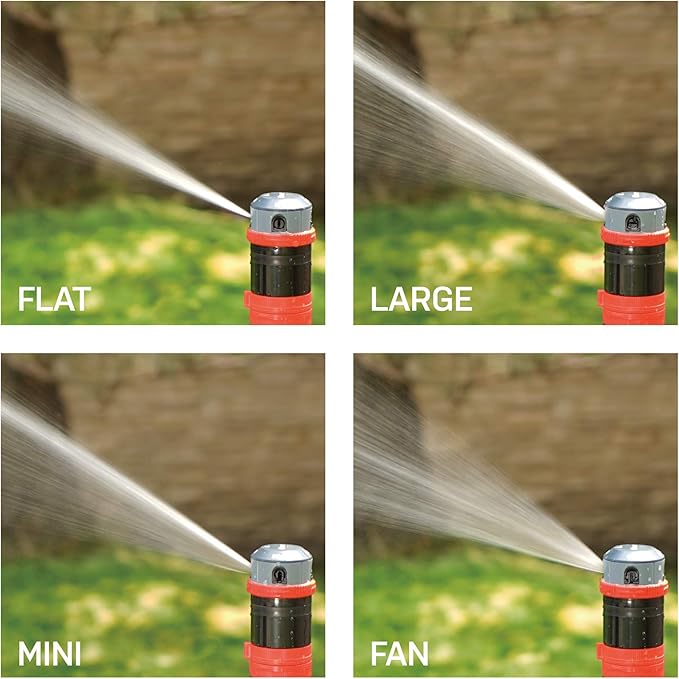 Eden 96123 4-Pattern Adjustable Mobile Rotary Gear Drive Sprinkler W/Quick Connect Starter Set, 360 Degree Coverage