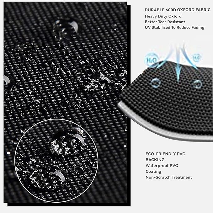 Outdoor Patio Square Table Cover 42 inch Black Heavy Duty Waterproof Cover for Square Slatted Tabletop