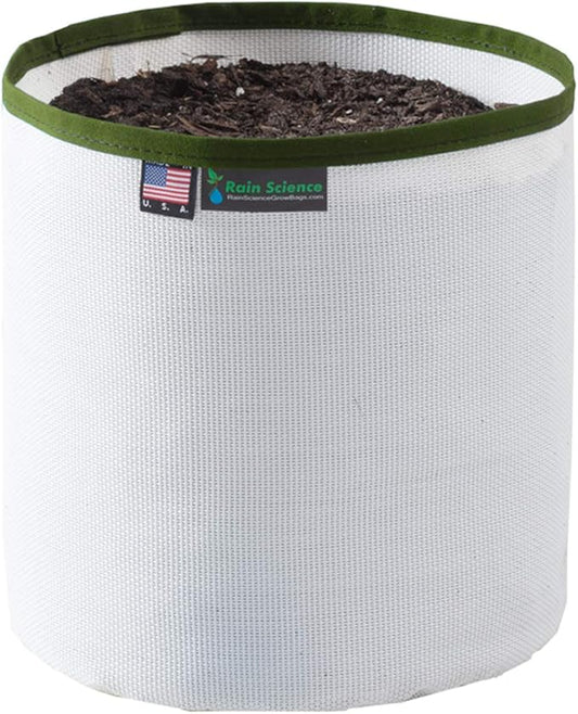 Grow Bag 3 Gallon, Planting Pots - Colorful Plant Grow Bags Pots Gardening Vegetable - Air Pruning Mesh Fabric Plant Container - (White/ODGreen)
