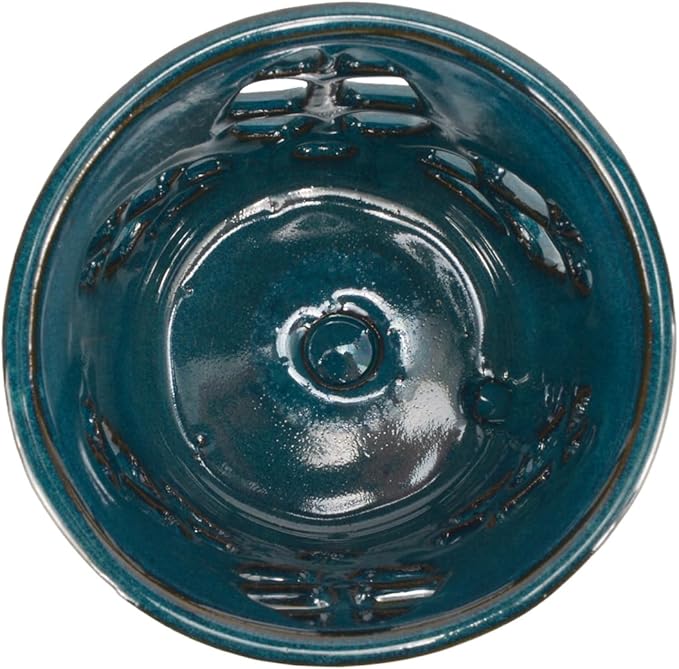 W&W Orchid Pot with Holes and Saucer for Repotting, 5.5 Inches, Teal