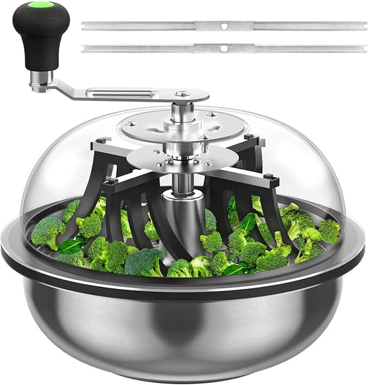 13 Inch Bud Leaf Bowl Trimmer, 13" Trim Bowl with Clear Visibility Dome and Sharp Stainless Steel Blades, for Twist Spin Cutting Buds, Flowers, Leaves, Hydroponics Plants