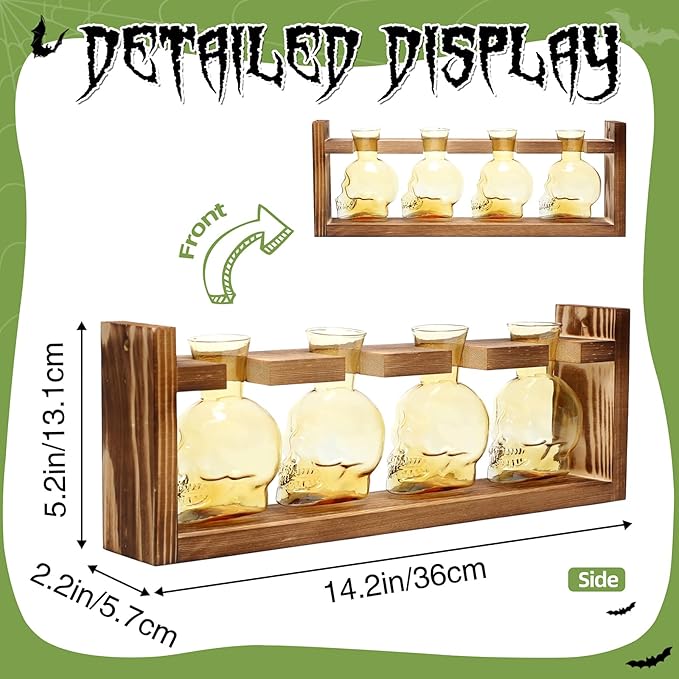 Plant Propagation Stations Halloween Skull Plant Terrarium Kit Glass Vases Gift for Father Air Planter Home Office Decor
