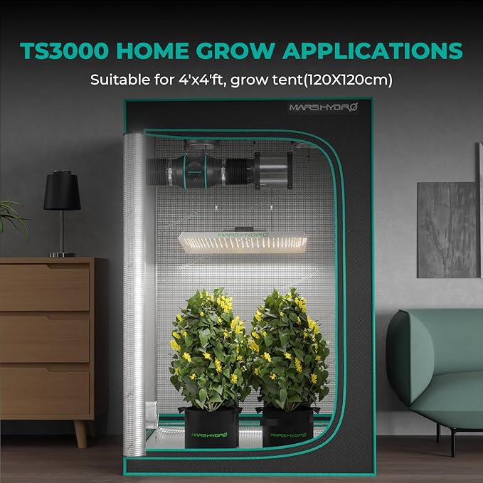 MARS HYDRO TS 3000 420W LED Grow Light for Indoor Plants Full Spectrum Commercial Grow Daisy Chain Plant Growing Lamp for 4x4 5x5ft Greenhouse & Grow Tent