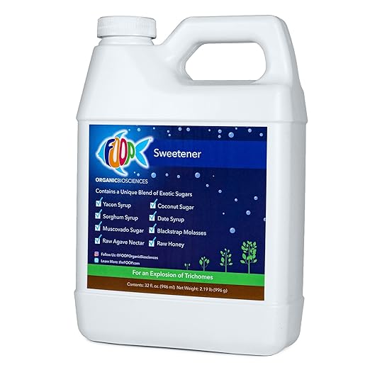 FOOP Sweetener: Organic Terpene Enhancer for Plants | Creates an Explosion of Trichomes | Contains 8 Organic Sugars | Works with All Growing Media and Nutrient Lines (32oz)