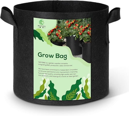 WEIFENG 100 Gallon Grow Bag, Ultra Heavy Duty Fabric Pot with Handles for Giant Trees, Commercial Gardening - Massive Root Zone