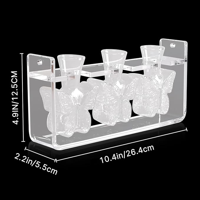 Clear Plant Propagation Station Plants Terrarium Planter Vase Birthday Gifts for Women in Acrylic Stand Home Office Garden Decor