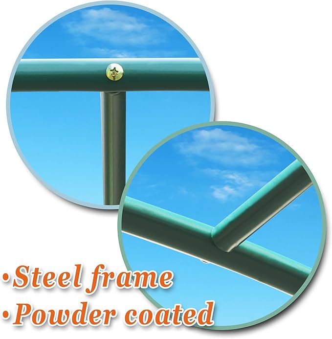 Strong Camel Greenhouse Replacement Frame for Larger Hot Garden House, Support Arch Frame Climbing Plants/Flowers/Vegetables (19.6'x 7'x 7.2')