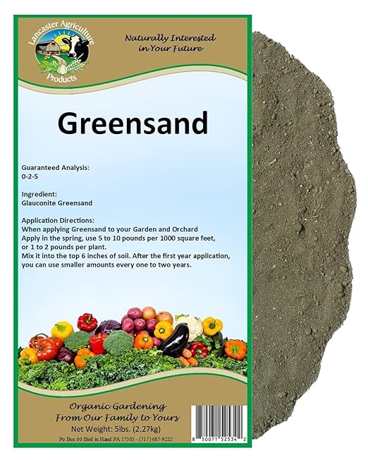 Greensand 5 Pounds – Natural Fertilizer for Healthy Soil, Rich in Potassium & Iron, Great for Gardens, Lawns & Growing - Lancaster Agriculture Products