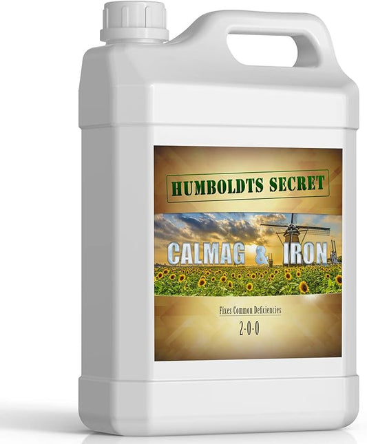 Humboldts Secret CalMag & Iron | Calcium, Magnesium & Chelated Iron Nutrient Fertilizer | Hydroponic Supplies for Vegetative & Flowering Growth in Soil, Coco, Hydroponics or RO Water | 1 Gallon