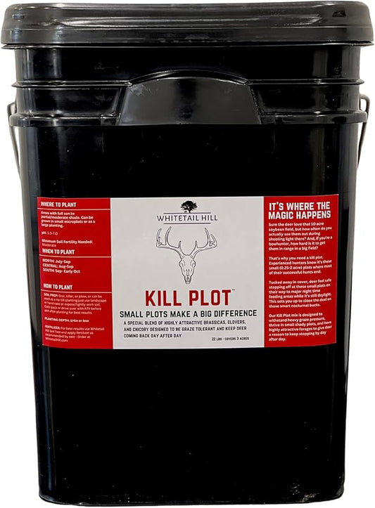 Kill Plot Food Seed Mix for Deer, 1/3 Acres or 3 Acres, Highly Attractive Mix of Brassicas, Clovers, and Chicory, Made for Small Plots