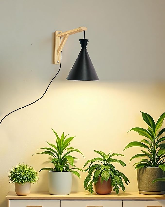 Arikashi Hanging Grow Light, LED Growing Light Full Spectrum for Indoor Plants，4/8/12H Timer, Height Adjustable Grow Lamp for Large Plants