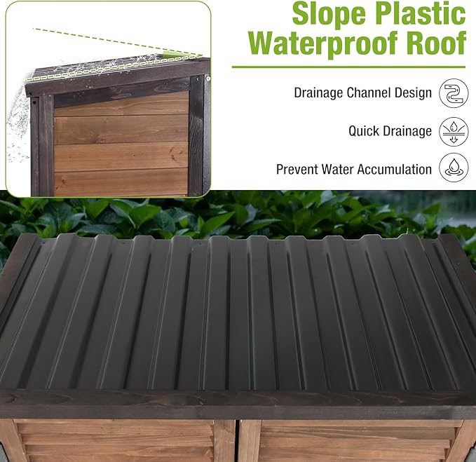 Outdoor Storage Shed with Floor - Strong Metal Frame, Adjustable Shelves, Ventilated Blinds - Ideal for Garden Tools & Outdoor Storage Cabinets Waterproof - Best in Sheds