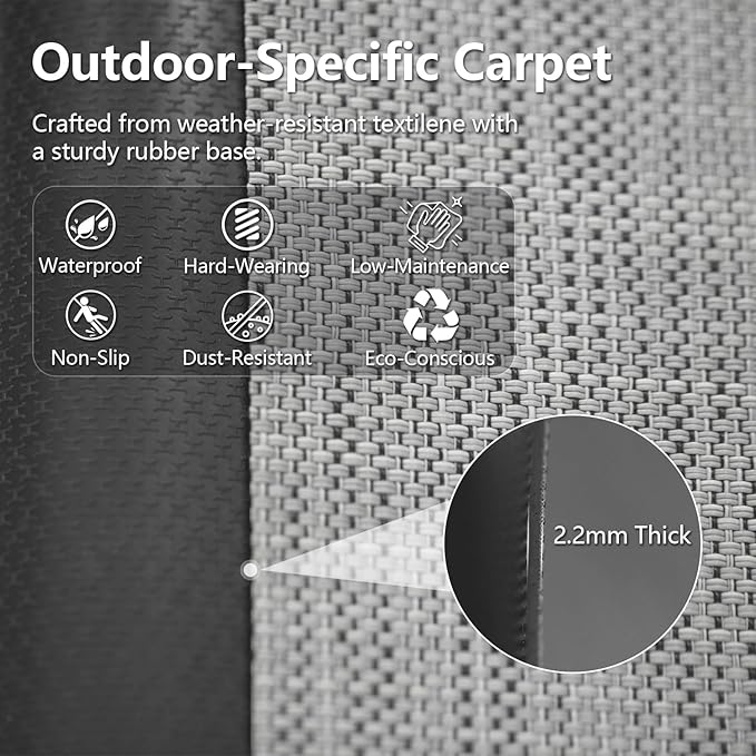 Domi 8x6Ft Resin Outdoor Storage Shed, Plastic Garden Shed with Carpet, Outside Weatherproof Storage Building for Tools, Bike, Lawn Mower, Patio, Backyard