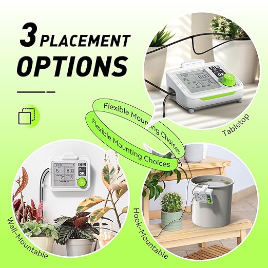 RAINPOINT Large Display Automatic Plant Waterer Indoor for Pot Plants,Cycle & Soak Mode Vacation Self Watering Drip Irrigation System Device Kit Office Patio Greenhouse Grow Tent Water 10-15 Plants