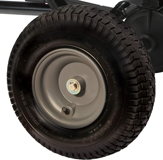 Brinly BS36BH-A Tow Behind Broadcast Spreader with Universal Hitch, 175 lb.+ - Matte Black