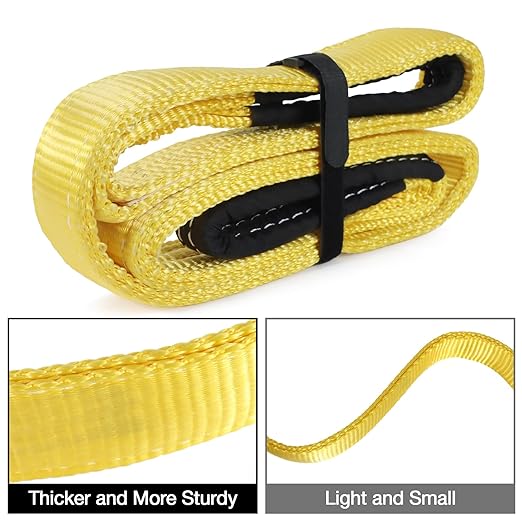 Lift Sling Straps,2" x 4' 2-Ply Heavy Duty Flat Eye Nylon Lifting Straps for Hoist Lift Sling Strap,Moving Strap for Lifting Rigging Furniture Appliances Machine Tree Luggage