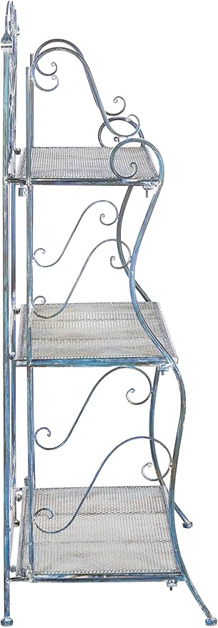 Safavieh Outdoor Collection Torus Antique Blue 3-Tier Shelf (Fully Assembled)
