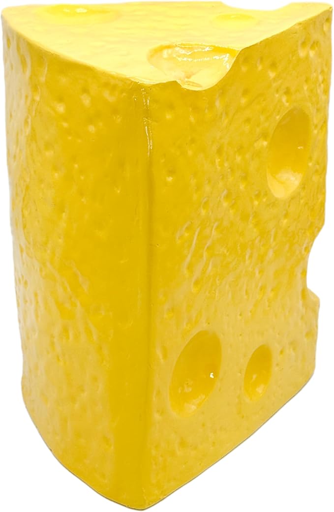 Galt International 18" Yellow Cheese Wedge Stool Side Table Home Decor Plant Stand Garden Indoor Outdoor Decorations