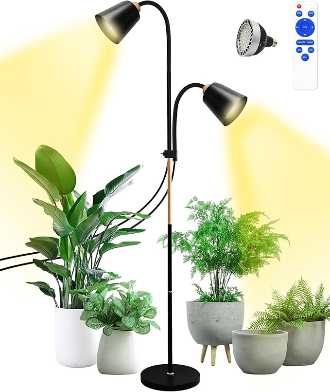 Standing Plant Grow Light, LED Growing Light Full Spectrum for Indoor Plants，4/8/12H Timer, 10-Level Brightness,Flow Grow Light for Tall Large Indoor Plants