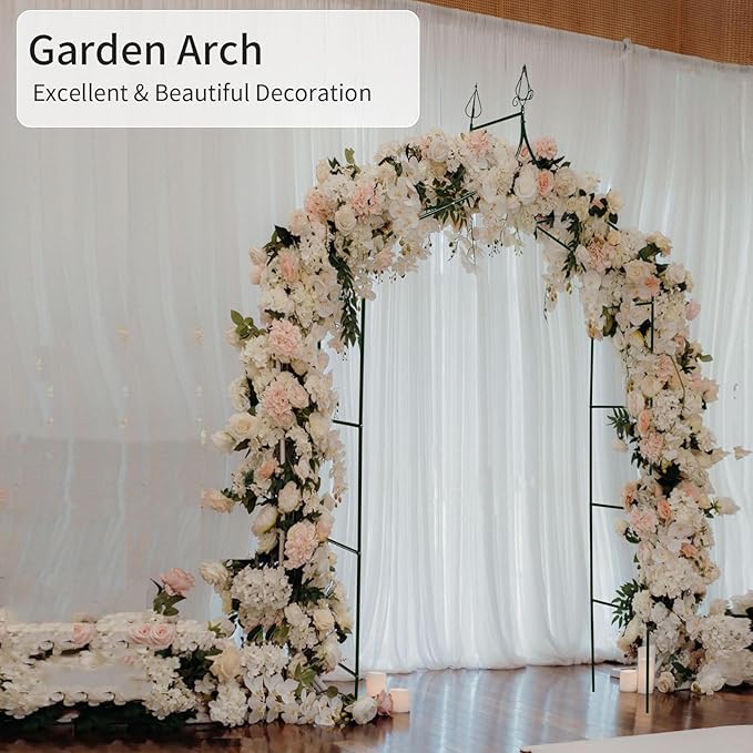 8.3 Ft H x 4.6 Ft W Metal Pergola Arbor for Various Climbing Plant Wedding Garden Arch Bridal Party Decoration Wide Arbor