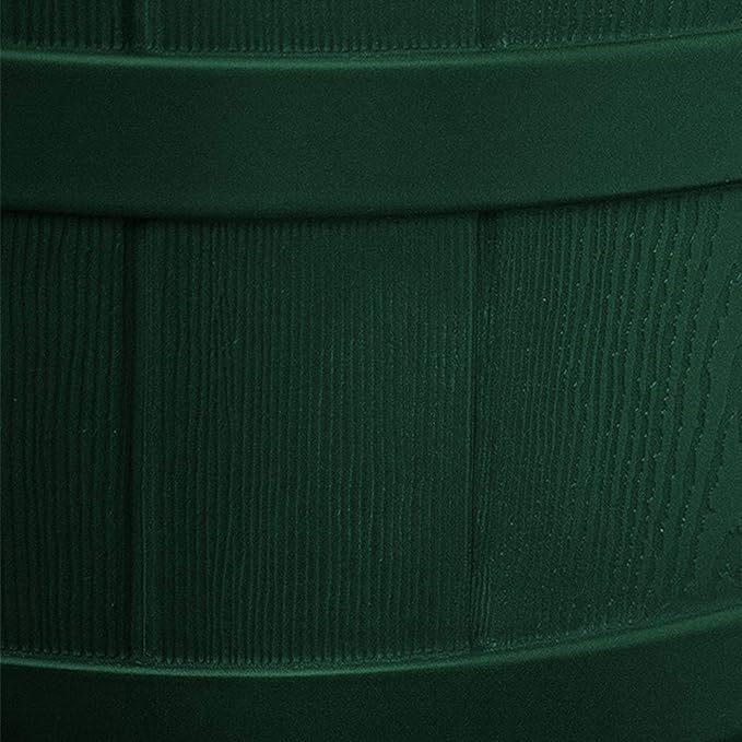 Good Ideas Rain Wizard Water Storage Premium Quality Collection Barrel with Brass Spigot, Safety Screen, and 50 Gallon Capacity, Green (2 Pack)