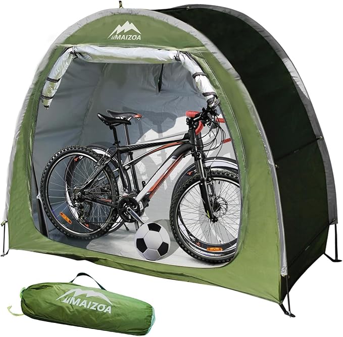 78.8 x 31.5 x 65 in Foldable Bicycle Tent, Outdoor Aluminum Alloy Bracket Bicycle Storage shed, Portable Thick Waterproof Fabric, Neat Tent Bicycle Cover, Storage of 2 Bicycles or tricycles