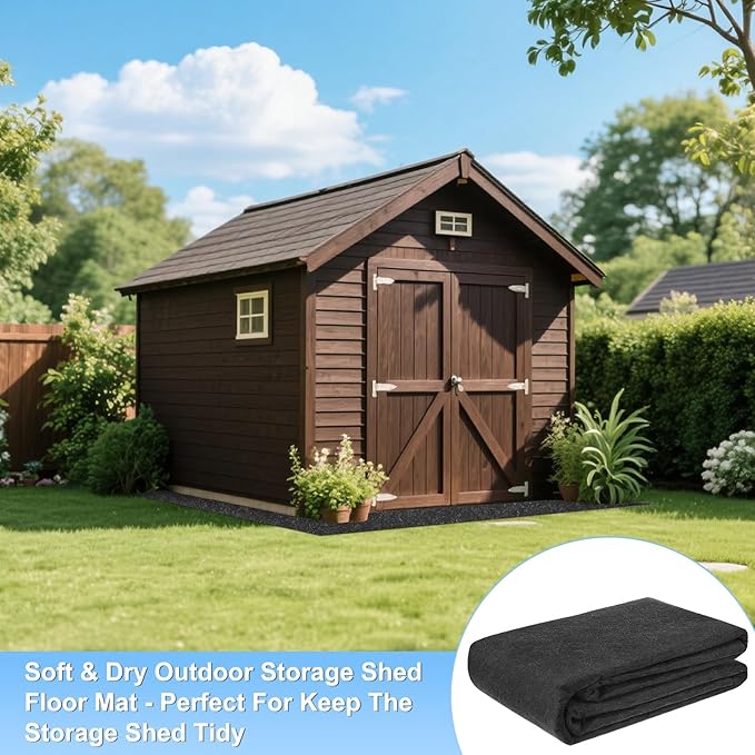 3MM Thickened Outdoor Storage Shed Mat, 18 x 2.6 FT Garage Floor Mats with Reusable, Washable, Non Slip, Durable for Protects Garage Floors/Driveways/Entrance Doors/Deck [Gray]