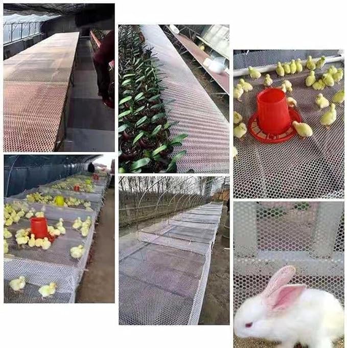Plastic Poultry Netting Chicken Wire Fencing Net, Large Poultry Netting for Gardening, Dog/Rabbit/Deer, Temporary Barrier Outdoor Fence(Size:Mesh 0.47in-3.3ft Wx98ft L,Color:White)