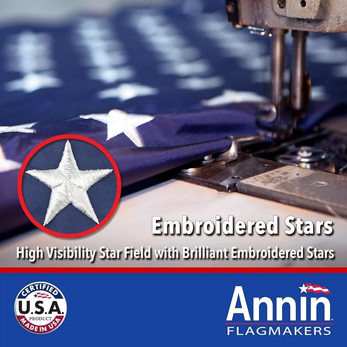 Annin Flagmakers (2730) Tough-Tex American Flag, Made in USA, 5 x 8 Feet, Polyester