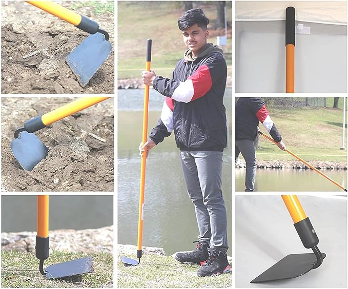 Ashman Various Assorted Garden Rakes (3 Pcs) – 2 Bow Rake, and 1 Garden Hoe – Premium Quality Multipurpose Assorted Shovels with Strong Build.