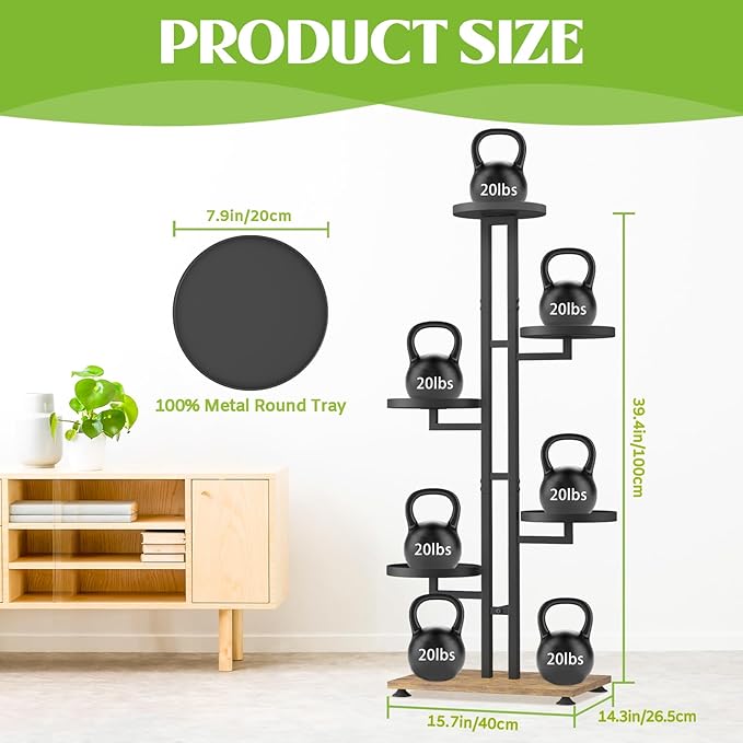 iDavosic.ly 5 Tier Plant Stand Indoor Outdoor, Tiered Corner Multiple Flower Pot Holder Shelf, Metal 40 Inch Tall Display Rack for Patio Porch Living Room Garden Balcony Bedroom, Black