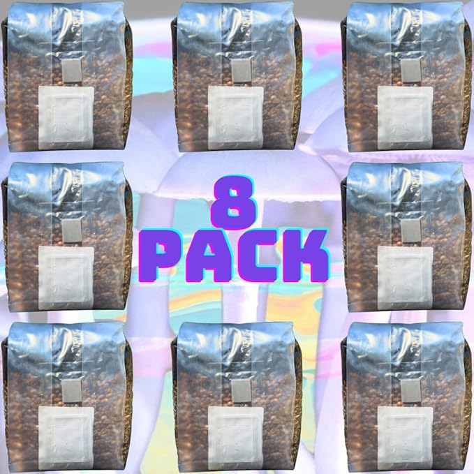 Mushroom Grow Kit - All in One Mushroom Grow Bags (Pack of 8)