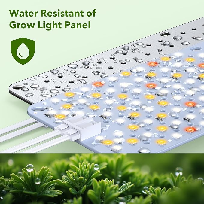 Full Spectrum 960 LEDs Grow Lights,60W Plant Grow Lights for Indoor Plants with Daisy Chain Function, Sunlike Spectrum,4/8/12/16/20H Timer for Seed Starting(Pack5)