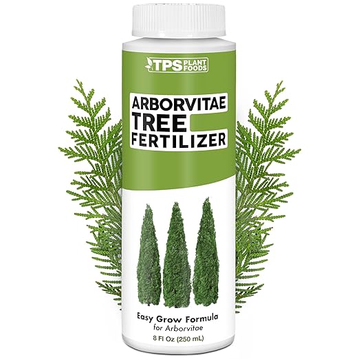 TPS NUTRIENTS Arborvitae Tree Fertilizer for All Arborvitaes, Evergreen Shrubs and Thuja Trees, Liquid Plant Food 8 oz (250mL)