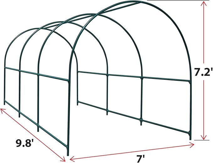 YardGrow Large Garden Support Arch Frame Climbing Plant Arch Arbor for Various Climbing Plant Roses Vines Birthday Wedding Party Decoration Pergola (9.8 x 7 x 7.2ft)