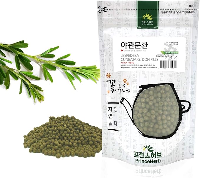 [Medicinal Korean Herbal Pills] 100% Natural Lespedeza Cuneata G. Don (Cuneata Bush Clover) Pills (Lespedeza Cuneata G. Don/야관문 환) (4 oz)