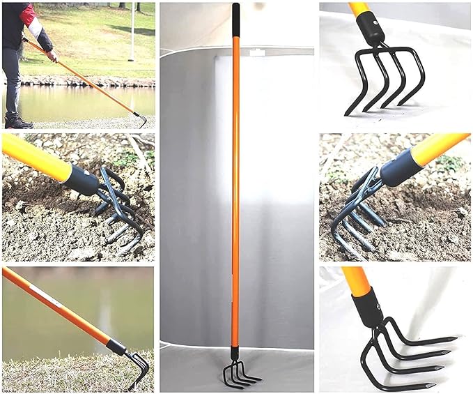 Ashman Garden Cultivator (6 Pack)– Sturdy Hand Tiller/Cultivator – Heavy Duty Blade for Digging, Loosening Soil and Weeding – Rubber Grip Handle for a Strong Hold – Rust Resistant.