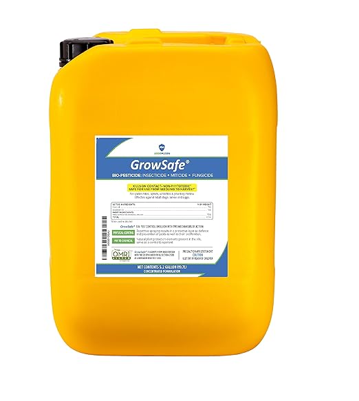 GrowSafe Bio-Pesticide, Organic and Natural Miticide, Fungicide and Insecticide (5.2 Gal)