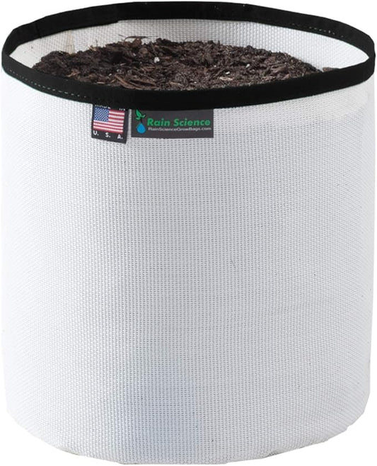 Grow Bag 2 Gallon, Planting Pots - Colorful Plant Grow Bags Pots Gardening Vegetable - Air Pruning Mesh Fabric Plant Container - (White/Black)