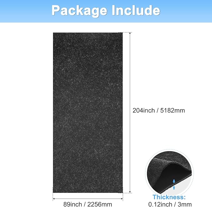 3MM Thickened Outdoor Storage Shed Mat, 17 x 7.4 FT Garage Floor Mats with Reusable, Washable, Non Slip, Durable for Protects Garage Floors/Driveways/Entrance Doors/Deck [Gray]